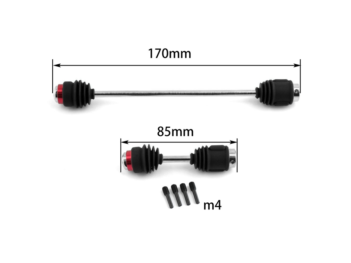 Mali eixo de Transmissão Central de Aço Metal Cvd com Botas de Poeira para Carro Controle Remoto Traxxas Summit 1/10