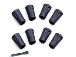 8 puntas de goma para espinilleras, botas y bastones de trekking. Repuesto para bastones de trekking.