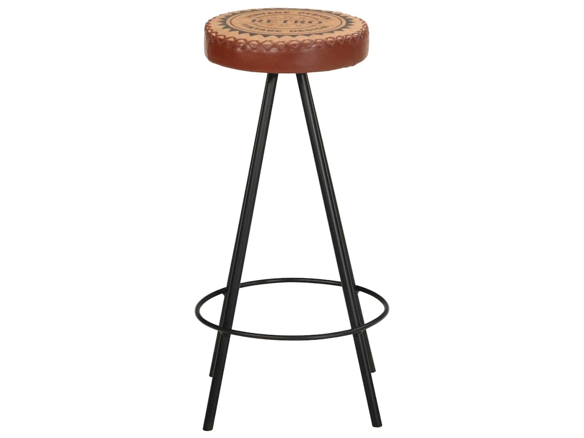 Maison Exclusive - Taburetes De Barra De Cocina 4 Unidades Cuero Auténtico