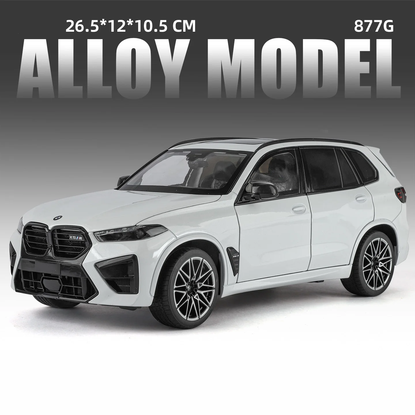 (blanco) Modelo De Coche De Aleación A Escala 1:18 Y Modelo De Coche De Juguete.