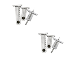 Juego De 2 Medidores De Profundidad De La Banda De Rodadura De Neumáticos De Acero Inoxidable, Con Reglas De 0-30 Mm Y 0-50 Mm.