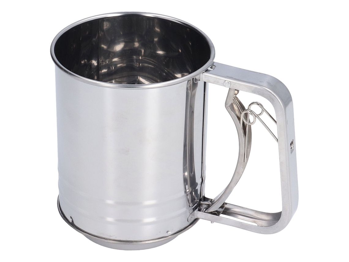 Tamizador De Harina De Acero Inoxidable Con Dos Capas, Ideal Para Hornear Harina De Cacao Y Castaña.