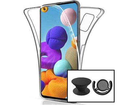 Kit Carcasa + Soporte + Gripholder Samsung Galaxy M12 PHONECARE 360° Impact Protection