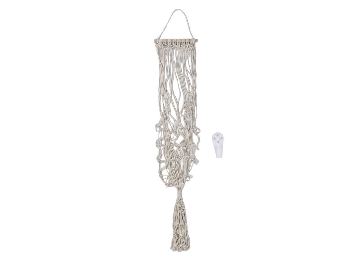Estante De Pared De Estilo Bohemio Para Juguetes De Peluche Con Varillas De Madera Para Almacenamiento Decorativo.