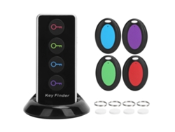 Localizador De Llaves Inalámbrico 1 En 4 Con Control Remoto, Alarma Sonora Y Sistema Antipérdida.