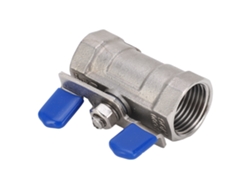 Válvula De Bola Dn15 De 1/2 Npt, Acero Inoxidable 304, Rosca Hembra Con Manija De Mariposa.
