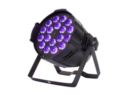 Linterna LED PAR, iluminación RGBWAUV, luz de escenario DMX 512, PAR de aluminio de 18 x 18 W, enchufe europeo OEM