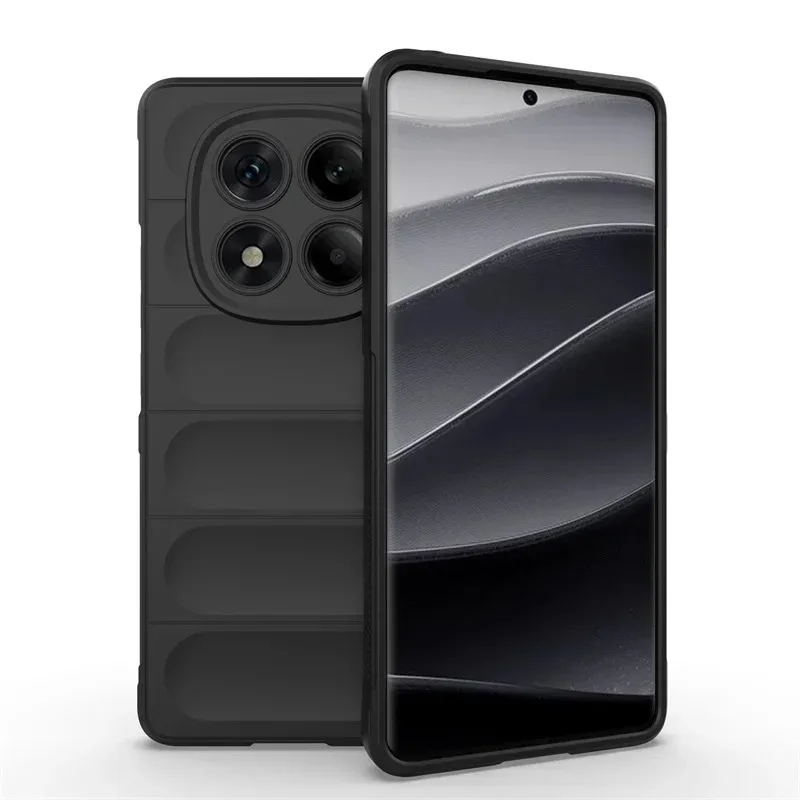 (negro, Redmi Note 14 Pro 5g (global)) Funda Para Teléfono Resistente A Golpes, Polvo Y Caídas, De Silicona Mate Que No Daña La Piel.