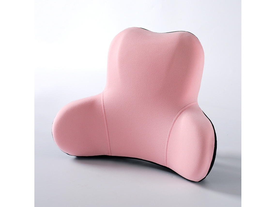 Almohada De Apoyo Lumbar Para Silla De Oficina, Almohada De Respaldo Cómoda De Espuma Viscoelástica, Rosa Gertiz