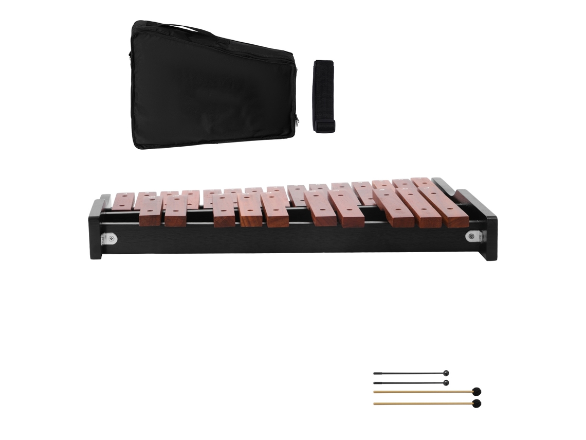 Xilófono Glockenspiel de 25 notas con base de madera Succebuy para aprendizaje musical