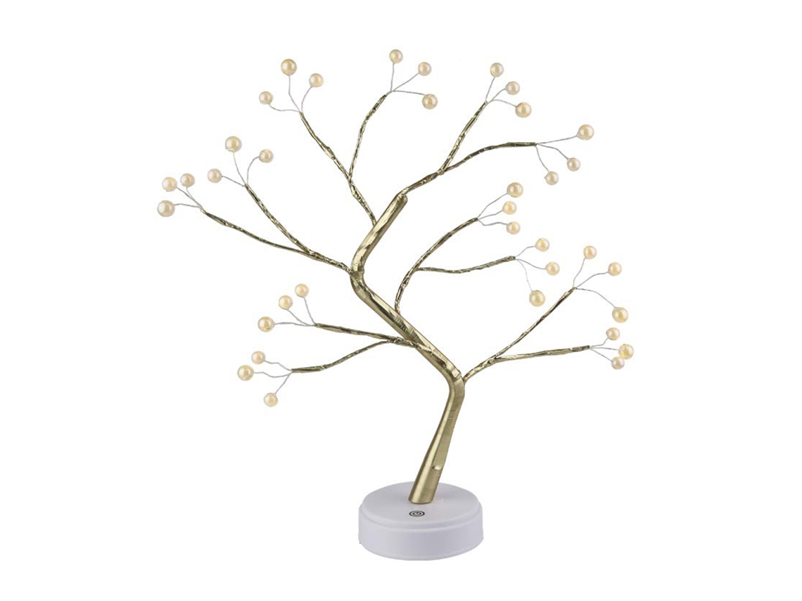 2026-árbol Bonsái Led Con 36 Luces Blanco Caliente Perlas Falsas Decoración Hogar Con Control Remoto