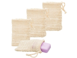 Bolsa para jabón natural Linjou 2026, exfoliante redondo de sisal de 14 cm x 9 cm, sin plástico, ahorra jabón.