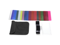 NEVEANCE Kit de Filtros de Gelatina para Cámara 18 Piezas Hojas de Plástico Coloridas para Corrección de Luz