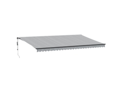 Maison Exclusive - Toldo Retráctil Automático Luz Led Antracita Blanco 600x350 Cm