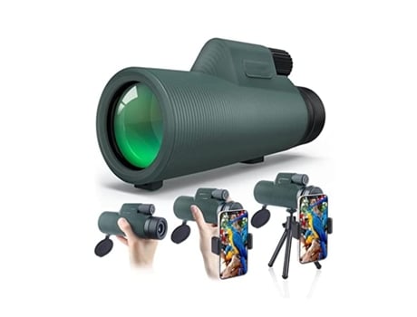 8X42 Monocular compacto de alta potencia pequeña visión nocturna práctica impermeable a prueba de niebla a prueba de golpes -Negro YIZHOOD