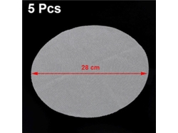 5 Tapetes Redondos De Silicona Antiadherentes Reutilizables Para Cocinar Al Vapor, 28 Cm.