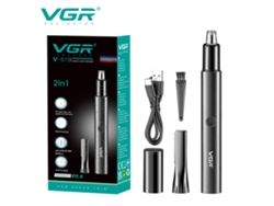 Kit Depilador De Vello Nasal 2 En 1 Resistente Al Agua Con Afeitadora Eléctrica