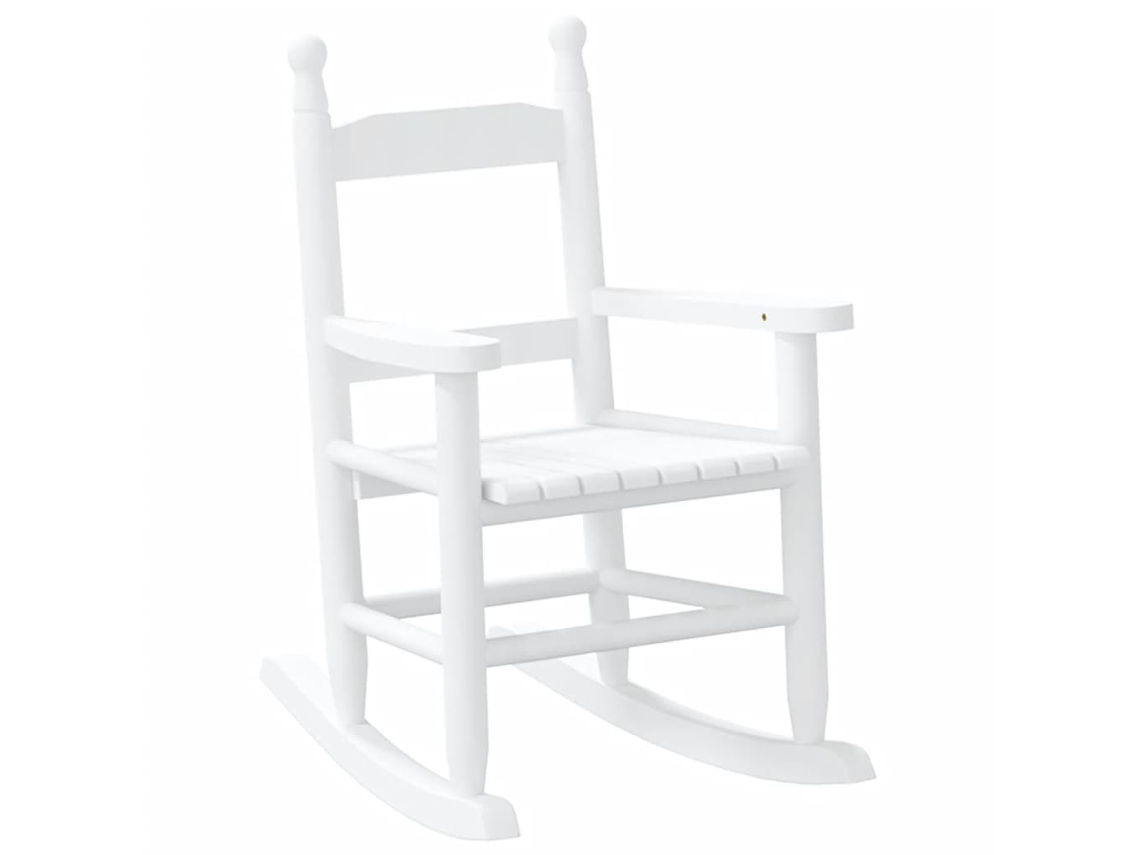Mecedora para niños VIDAXL madera maciza de álamo blanca