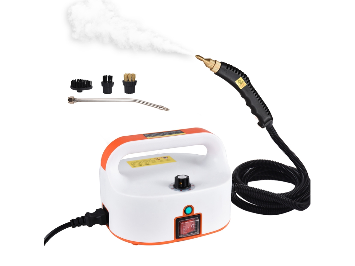 Limpiador A Vapor Portátil De 1500 W Y 3,5 Bares De Alta Presión, 6 Velocidades Y 3 Cepillos Para El Hogar Y El Coche.