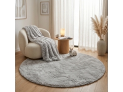 Consilio Concept Alfombra De Piel Sintética Cloud Super Soft 120x120 Cm Gris Claro