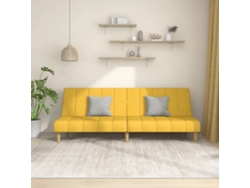 Sofá Cama De 2 Plazas Tela Amarillo