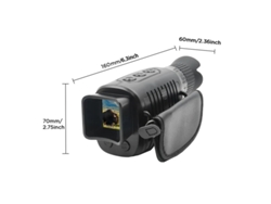 Monocular de visión nocturna infrarrojo 1080p para 100 grados de oscuridad, viajes, camping, caza, vigilancia, negro Bestvite