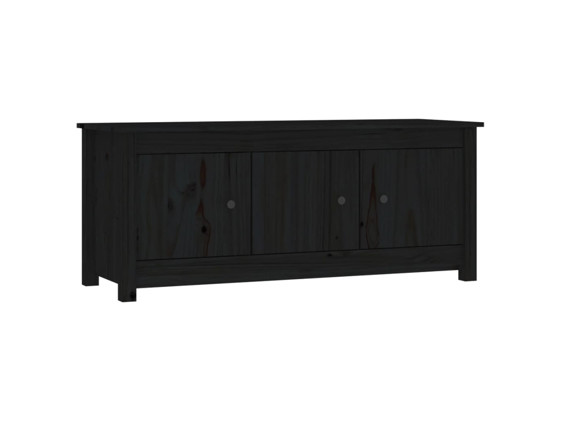 Zapatero VIDAXL Negro Pine Wood (110x38x45,5 cm)