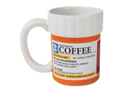 Taza de café de cerámica, taza para moldear frascos de medicamentos