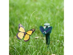Decoración Solar Para Jardín Con Mariposas Danzantes Y Colibríes Volando.