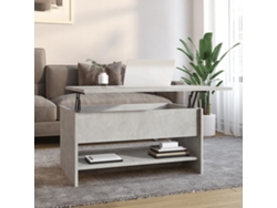 Mesa de Centro de Apoyo 80X50X40Cm Derivados de Madera Gris Cemento