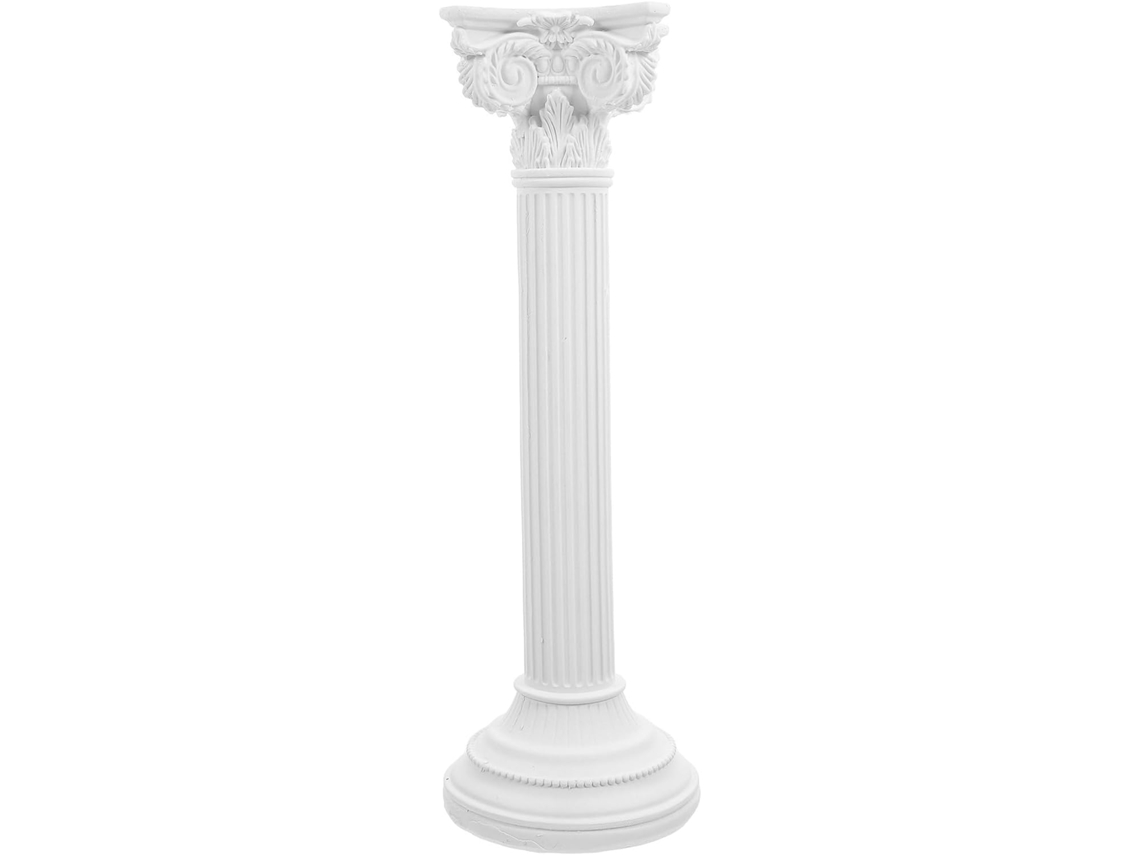 Figura Decorativa Columna Romana Resina Pilar Largo Tallado Estatua Clásica Decoración Hogar Oficina Estar