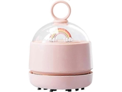 Mini aspiradora de escritorio, portátil, recargable por USB, para coche, 71 x 71 x 97 mm, Nostalgia88 (rosa)