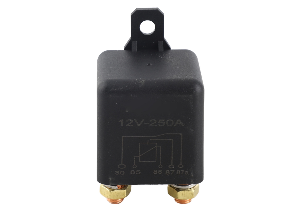 Relé De Arranque De Coche 5 Pin 250a Acero Inoxidable Latón Normalmente Abierto 12v Para Cortacésped