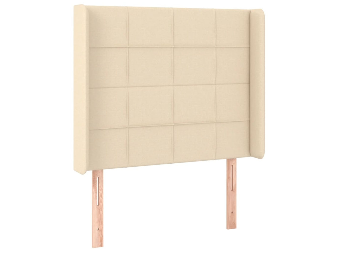 Cabecero con solapas, tejido color crema, MAISON EXCLUSIVE (103 x 16 x 118 cm)