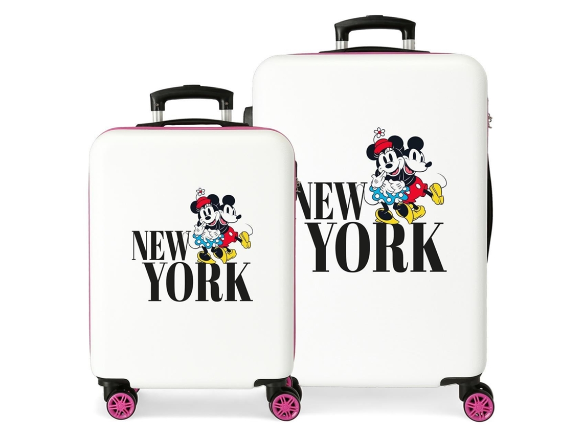 Maleta de viaje Disney Mickey y Minnie... Blanca (68 x 48 x 46 cm - 104 l)