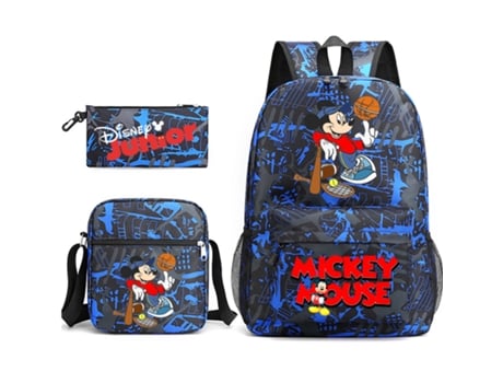 KOHREE Conjunto de tres piezas de mochila escolar para estudiantes de Mickey Mouse