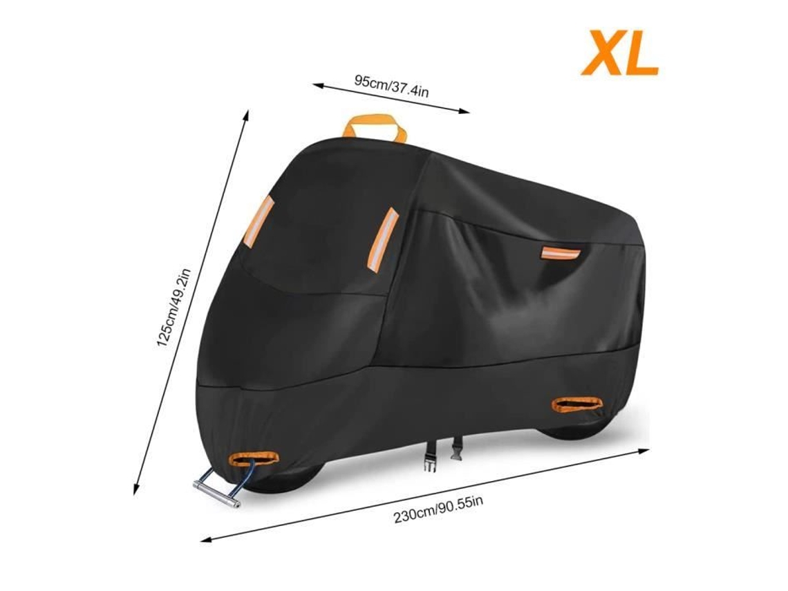 Capa Impermeável Para Motocicleta Ao Ar Livre 210d Oxford Mioloe Preto Tamanho 230x95x125cm