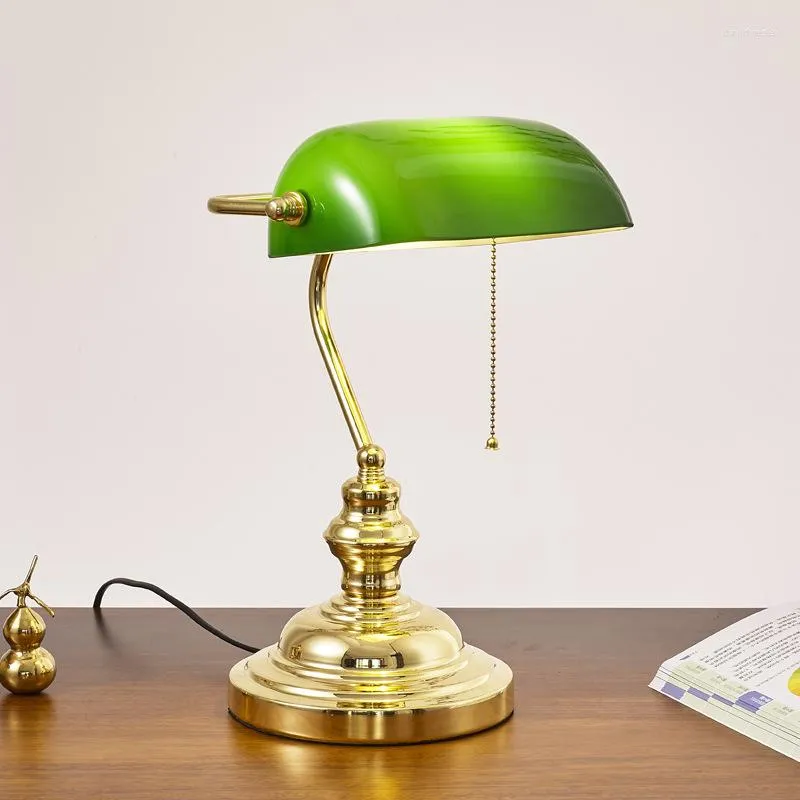 Candeeiro De Mesa, Candeeiro Banqueiro Antigo, Verde