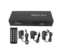 Conmutador De Matriz Hdmi 4 Entradas 4 Salidas Conmutador De Vídeo 4k 30hz Con Control Remoto