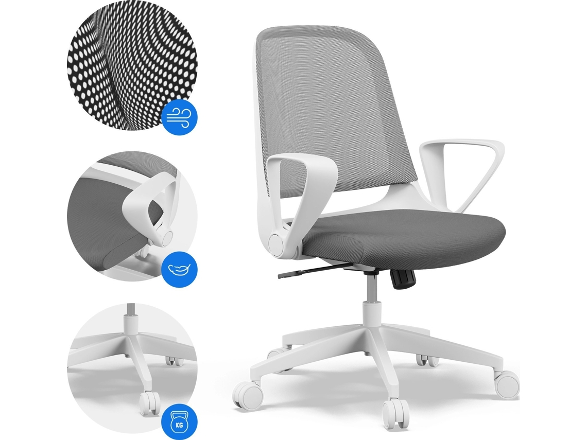 SENSE7 Sopty Silla de Oficina Blanco-Gris