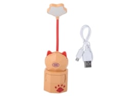 2026-lámpara De Mesa Led En Forma De Cerdo Animado Para Niños Luz De Lectura Protectora De Ojos Cargable Usb Luz Nocturna Dormitorio Amarilla