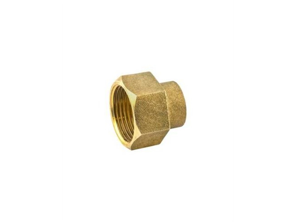 Conector hembra de latón con rosca para soldar, 18 mm (1/2"), paquete de 10.