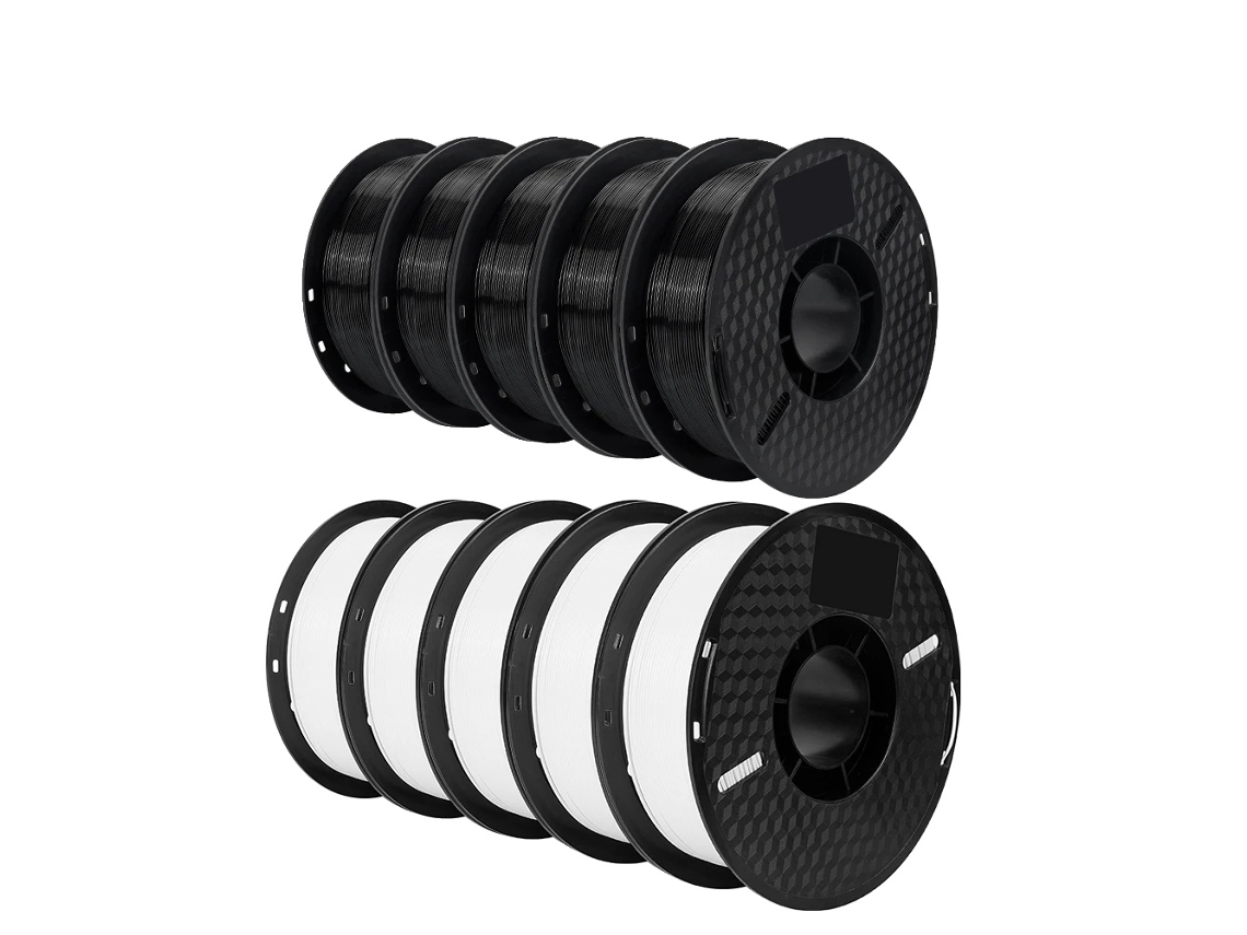 Filamento PLA para impresora 3D, diámetro de 1,75 mm, rollo de 1 kg, 5 kg PETG Bk Wh OEM