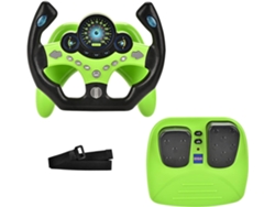 Volante Juguete Chrui Con Pedales De Freno Y Acelerador Con Luz Y Sonido (verde)