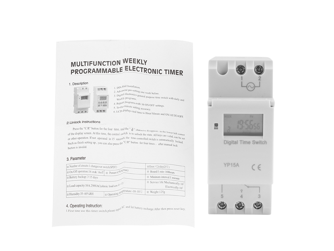 2026 Store-relé Temporizador Digital Lcd Programable Interruptor De Potencia 16a (ac220v)