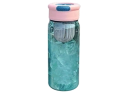 Botella De Agua De Plástico Con Colador De Té De 650 Ml, Diseño Deportivo, Rosa Y Azul.