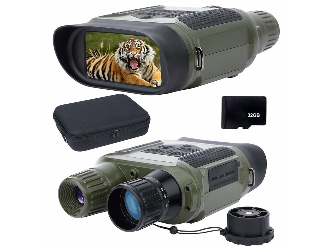 Binóculo De Visão Noturna Chronus Com Cartão Tf 32gb Zoom Digital Infravermelho 7x Hd Alcance Da Câmera 400m Para Navegação De Exploração De Saisiyiky