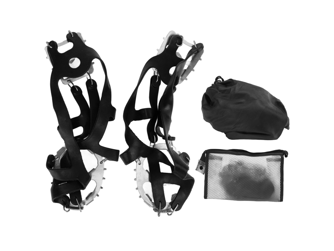 Anub gripador de Sapatos para Escalada de Gelo 18 Dentes com Bolsa À Prova de Água Portátil Preto M (36‑40)
