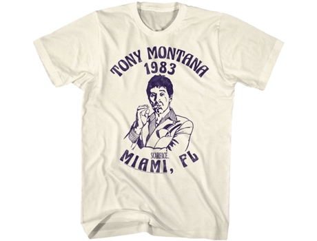 Camiseta Unisexo DEEPSTONE Tony Montana 1983 Scarface Natural (XXXL)