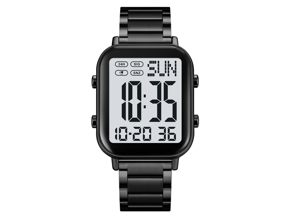 Reloj Digital Skmei 30m, Resistente Al Agua, Con Luz, Alarma, Cronómetro Y Visualización De Doble Hora.
